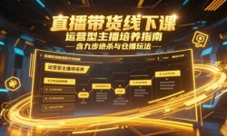 （15281期）直播带货线下课，运营型主播培养指南，含九步绝杀与仓播玩法
