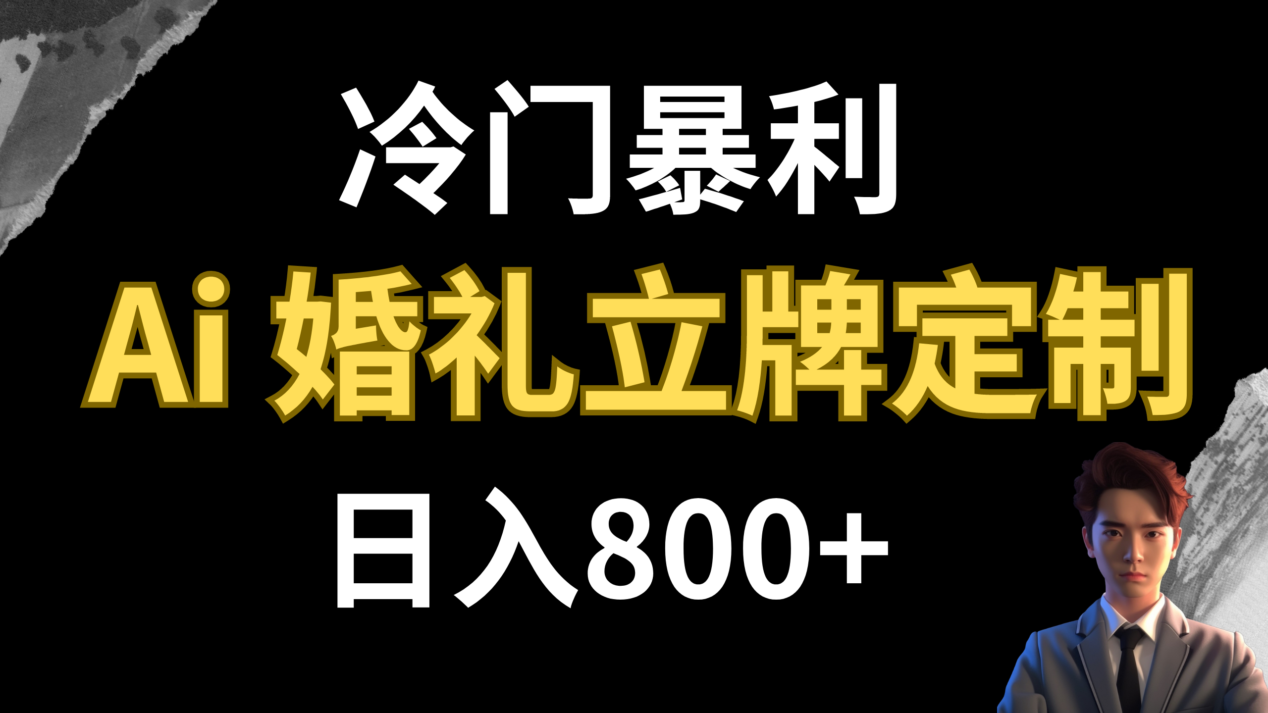 冷门暴利项目 AI婚礼立牌定制 日入800+-951博客