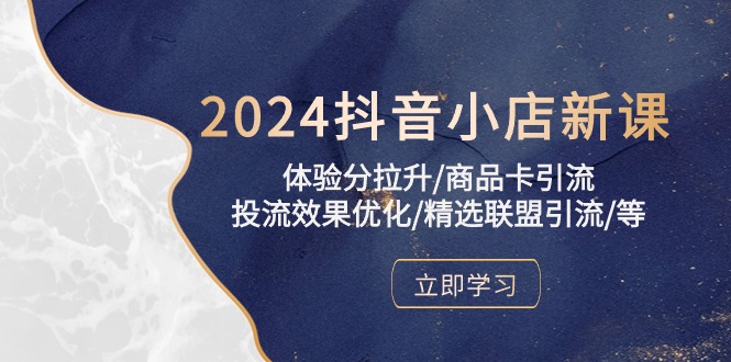 2024抖音小店新课，体验分拉升/商品卡引流/投流效果优化/精选联盟引流/等-皓收集 | 网创宝典