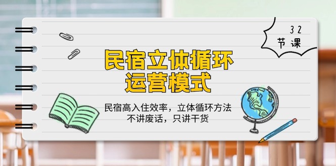 民宿 立体循环运营模式：民宿高入住效率，立体循环方法，只讲干货（32节）-皓收集 | 网创宝典