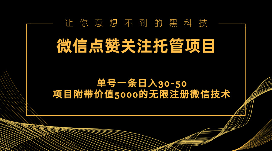 视频号托管点赞关注，单微信30-50元，附带价值5000无限注册微信技术-皓收集 | 网创宝典