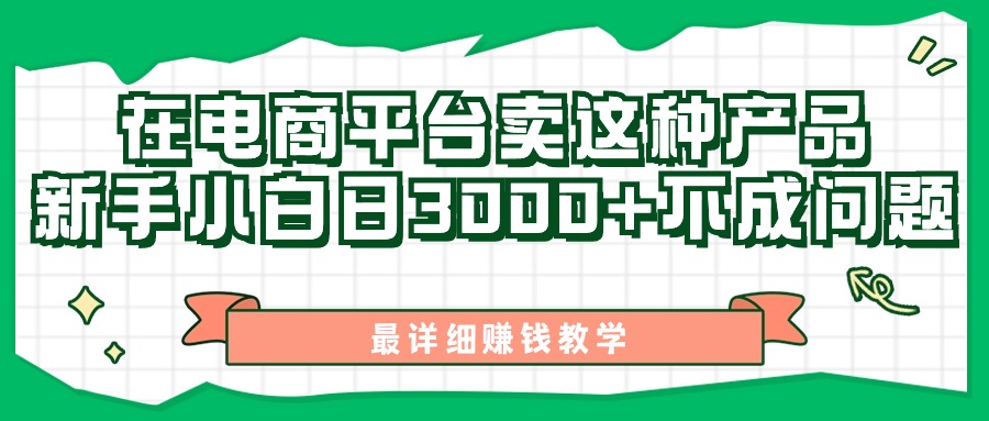 最新在电商平台发布这种产品，新手小白日入3000+不成问题，最详细赚钱教学-皓收集 | 网创宝典