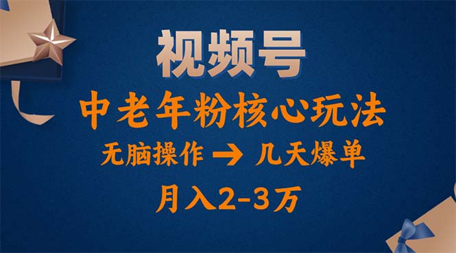 视频号火爆玩法，高端中老年粉核心打法，无脑操作，一天十分钟，月入两万-皓收集 | 网创宝典