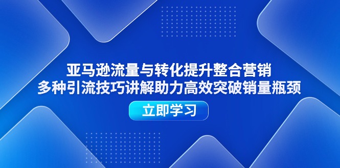 (11335期）亚马逊流量与转化提升整合营销，多种引流技巧讲解助力高效突破销量瓶颈-北少网创