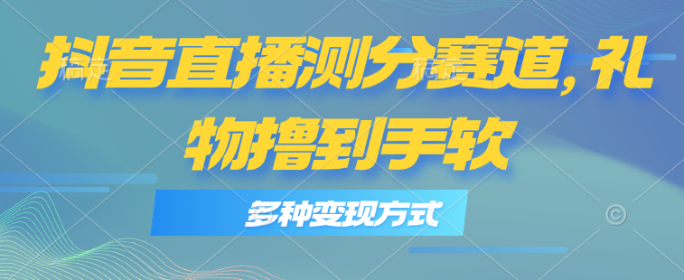 抖音直播测分赛道，多种变现方式，轻松日入1000+-皓收集 | 网创宝典