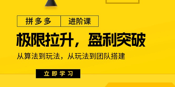 (11435期）拼多多·进阶课：极限拉升/盈利突破：从算法到玩法 从玩法到团队搭建-18节-北少网创