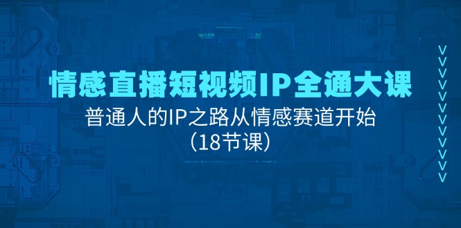 情感直播短视频IP全通大课，普通人的IP之路从情感赛道开始（18节课）-皓收集 | 网创宝典