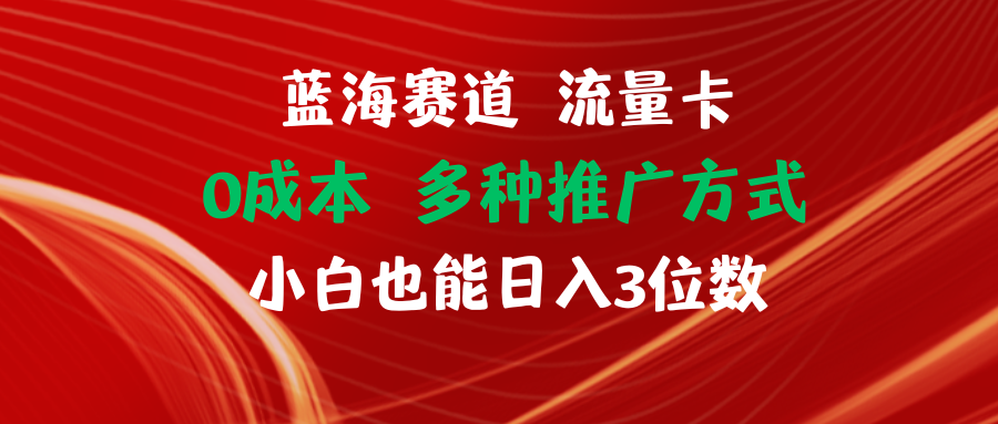 (11768期）蓝海赛道 流量卡 0成本 小白也能日入三位数-北少网创