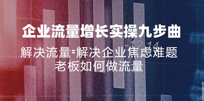 (11822期）企业流量增长实战九步曲，解决流量=解决企业焦虑难题，老板如何做流量-北少网创