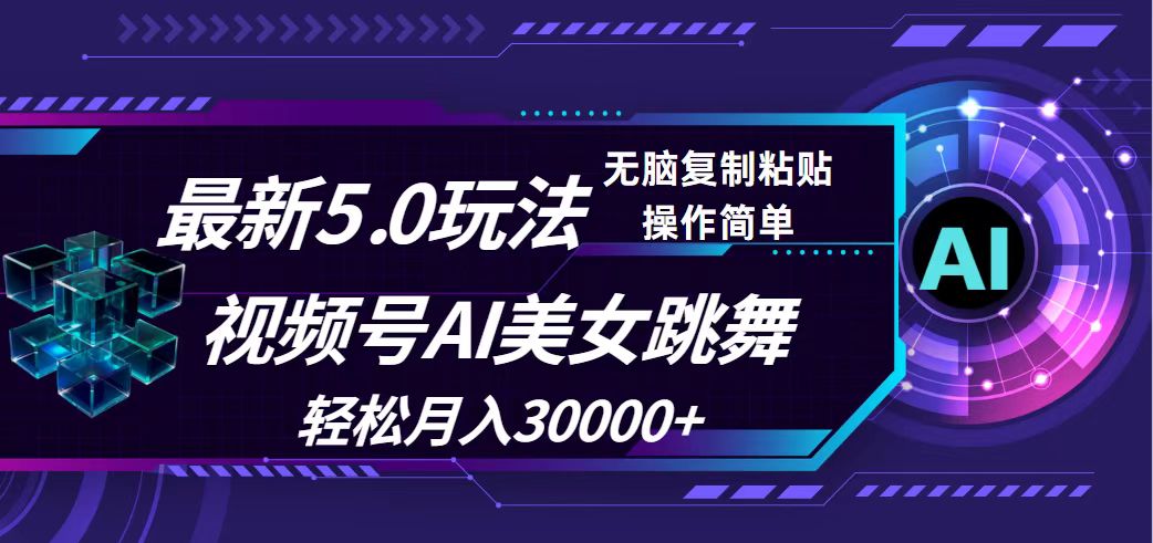 (12284期）视频号5.0最新玩法，AI美女跳舞，轻松月入30000+-北少网创