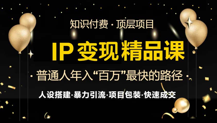 (13297期）IP变现最新精品课程，知识付费全流程+最强引流术+小白避坑指南-北少网创