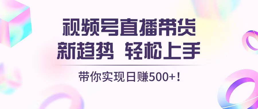 (13370期）视频号直播带货新趋势，轻松上手，带你实现日赚500+-北少网创