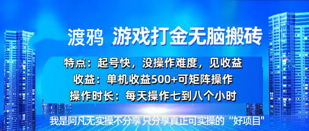 (13501期）韩国知名游戏打金无脑搬砖单机收益500+-北少网创