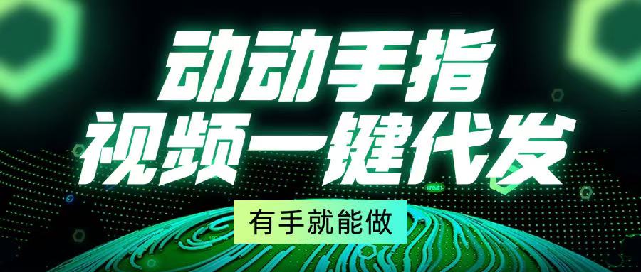 （13572期）动动手指，视频一键代发，有手就能做-小白项目网