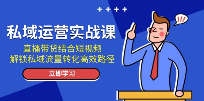 (13587期）私域运营实战课：直播带货结合短视频，解锁私域流量转化高效路径-北少网创