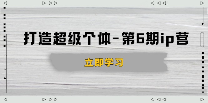 (14015期）打造 超级个体-第6期ip营：商业认知,产品设计,成交演练,解决知识变现难题-北少网创