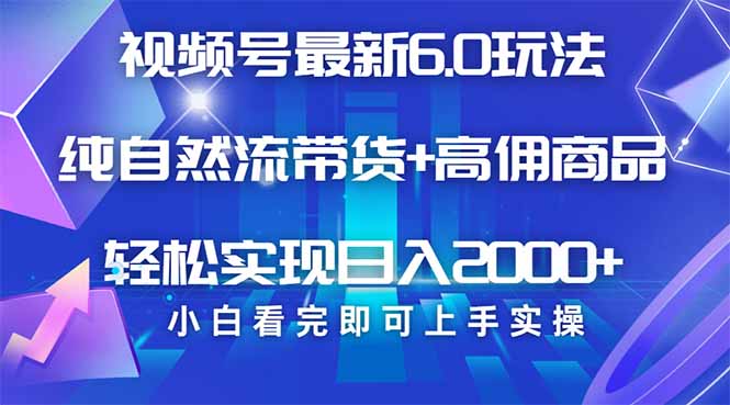 (14454期）视频号带货最新6.0玩法，作品制作简单，当天起号，复制粘贴，轻松矩阵...-北少网创